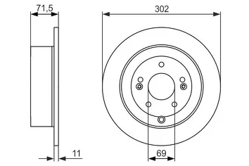 Bosch 0 986 479 509 <span>тормозной диск полный</span>