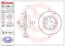 Тормозной диск Brembo Prime Line  08.7238.10
