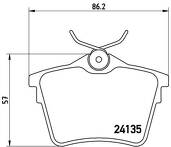 Задние тормозные колодки Brembo P 61 079 для Peugeot 407 1 пок. / купе