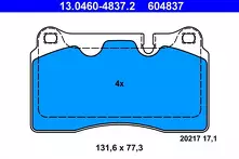 Передние тормозные колодки ATE  13.0460-4837.2