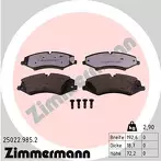Передние тормозные колодки Zimmermann 25022.985.2 для Land Rover Range Rover Sport 2 пок. / рестайлинг