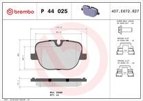 Задние тормозные колодки Brembo  P 44 025