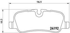 Задние тормозные колодки Brembo  P 44 019