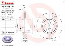 Тормозной диск Brembo Prime Line 09.B043.10 для Toyota Avensis 3 пок. / T27 / универсал / рестайлинг