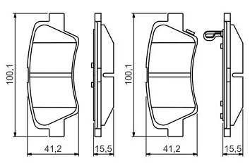 Bosch 0 986 495 351 <span>тормозные колодки задние</span>