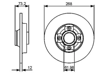 Bosch 0 986 479 383 <span>тормозной диск полный</span>