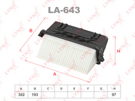 Воздушный фильтр Lynx  LA-643