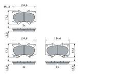 Передние тормозные колодки Bosch  0 986 494 153