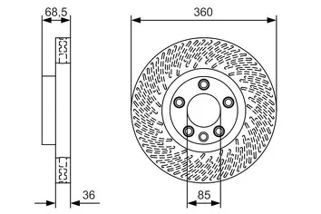 Bosch 0 986 479 B12 <span>тормозной диск вентилируемый</span>