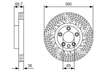 Bosch 0 986 479 B13 <span>тормозной диск вентилируемый</span>