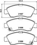 Передние тормозные колодки Hella Pagid 8DB 355 027-211 для Honda Fit 2 пок.