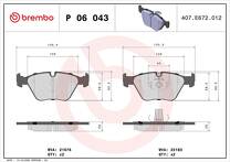Передние тормозные колодки Brembo  P 06 043
