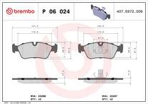 Передние тормозные колодки Brembo  P 06 024