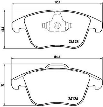 Brembo P 44 020 <span>тормозные колодки передние</span>