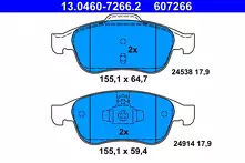 Передние тормозные колодки ATE 13.0460-7266.2 для Renault Grand Scenic 3 пок. / рестайлинг