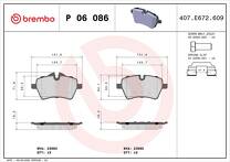 Передние тормозные колодки Brembo  P 06 086