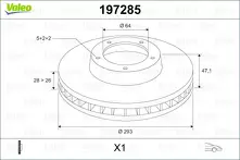Тормозной диск Valeo  197285