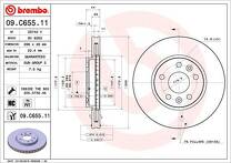 Тормозной диск Brembo Prime Line 09.C655.11 для Renault Talisman 1 пок.
