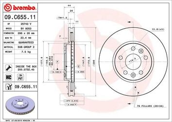 Brembo Prime Line 09.C655.11 <span>тормозной диск вентилируемый</span>