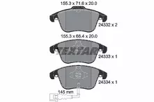 Передние тормозные колодки Textar Q+  2433301