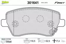 Передние тормозные колодки Valeo First  301641