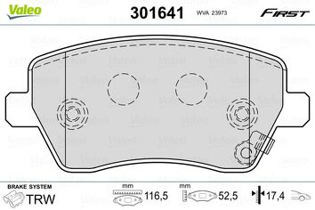 Valeo First 301641 <span>тормозные колодки передние</span>