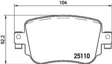 Задние тормозные колодки Brembo P 85 135 для Volkswagen Sharan 2 пок. / рестайлинг