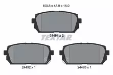 Задние тормозные колодки Textar 2449101 для Kia Carens 2 пок.