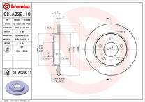Тормозной диск Brembo Prime Line 08.A029.10 для Mazda 3 BK / хэтчбек / рестайлинг