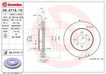 Тормозной диск Brembo 09.A116.11 для Mitsubishi Lancer 8 пок. / седан