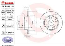 Тормозной диск Brembo Prime Line 08.B439.11 для Honda Accord 7 пок. / седан