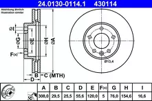 Тормозной диск ATE  24.0130-0114.1