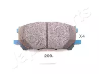 Передние тормозные колодки Japanparts  PA-209AF
