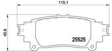 Задние тормозные колодки Brembo P 83 132 для Lexus GS 4 пок.
