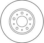 Тормозной диск TRW  DF2671