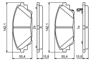 Bosch 0 986 494 804 <span>тормозные колодки передние</span>