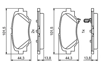 Bosch 0 986 494 803 <span>тормозные колодки задние</span>