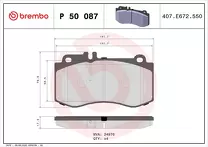 Передние тормозные колодки Brembo  P 50 087