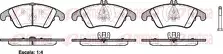 Передние тормозные колодки Remsa  1304.00