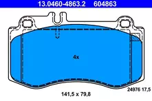 Передние тормозные колодки ATE  13.0460-4863.2