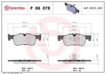 Передние тормозные колодки Brembo  P 06 078