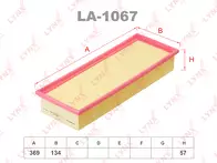 Воздушный фильтр Lynx LA-1067