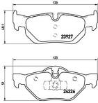 Задние тормозные колодки Brembo  P 06 038