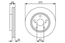 Тормозной диск Bosch  0 986 479 R58