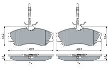 Передние тормозные колодки Bosch  0 986 424 223