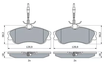 Bosch 0 986 424 223 <span>тормозные колодки передние</span>