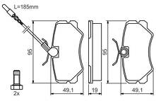 Передние тормозные колодки Bosch  0 986 492 090