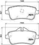Задние тормозные колодки Brembo  P 50 099