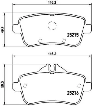 Brembo P 50 099 <span>тормозные колодки задние</span>