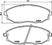 Передние тормозные колодки Hella Pagid  8DB 355 014-931